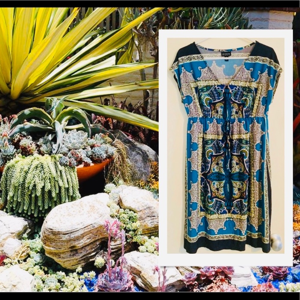 Bohemian Babydoll Dress - EnFocus Turquoise & Teal